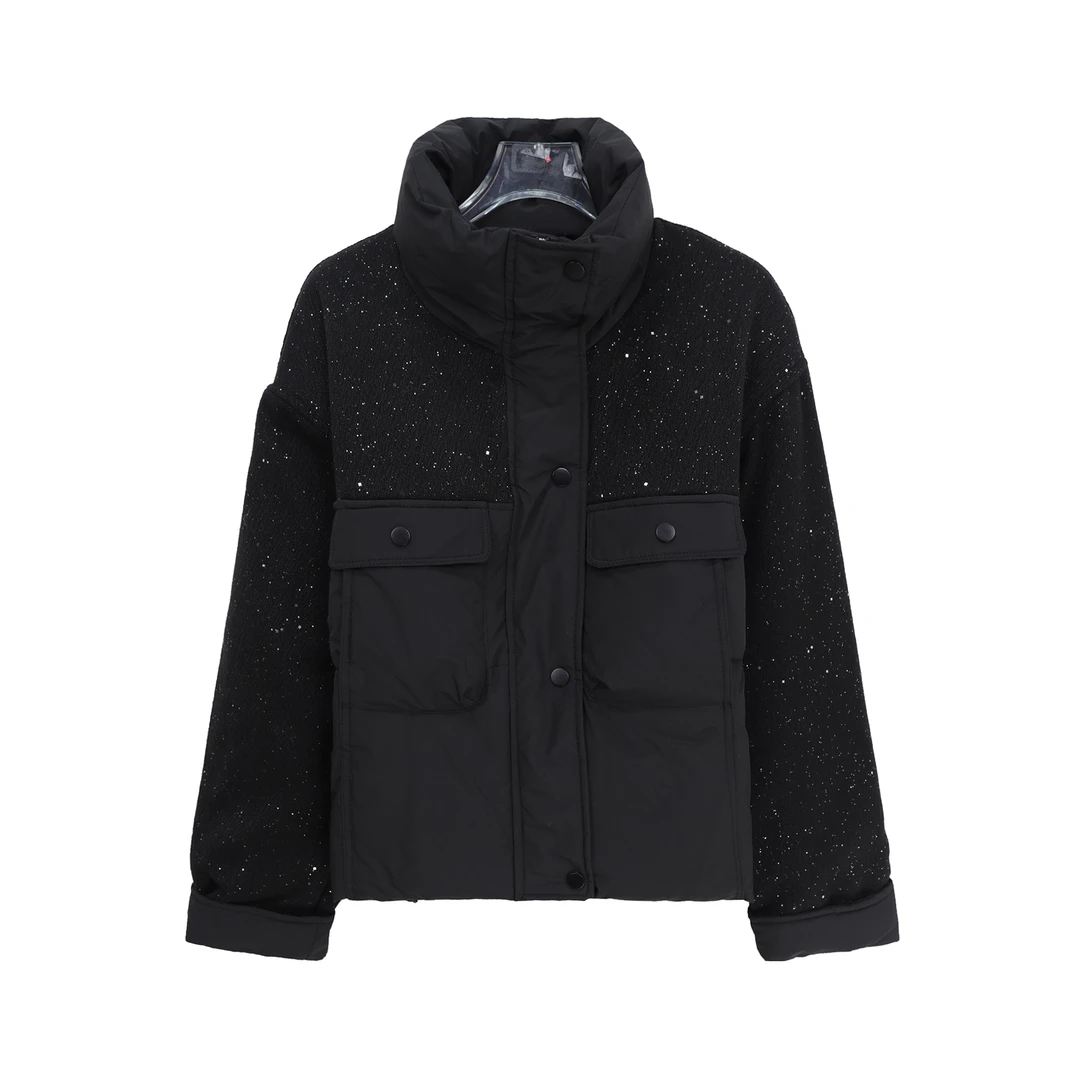 秋冬气质轻奢千金风羽绒服百搭拼接显瘦短款外套K24379