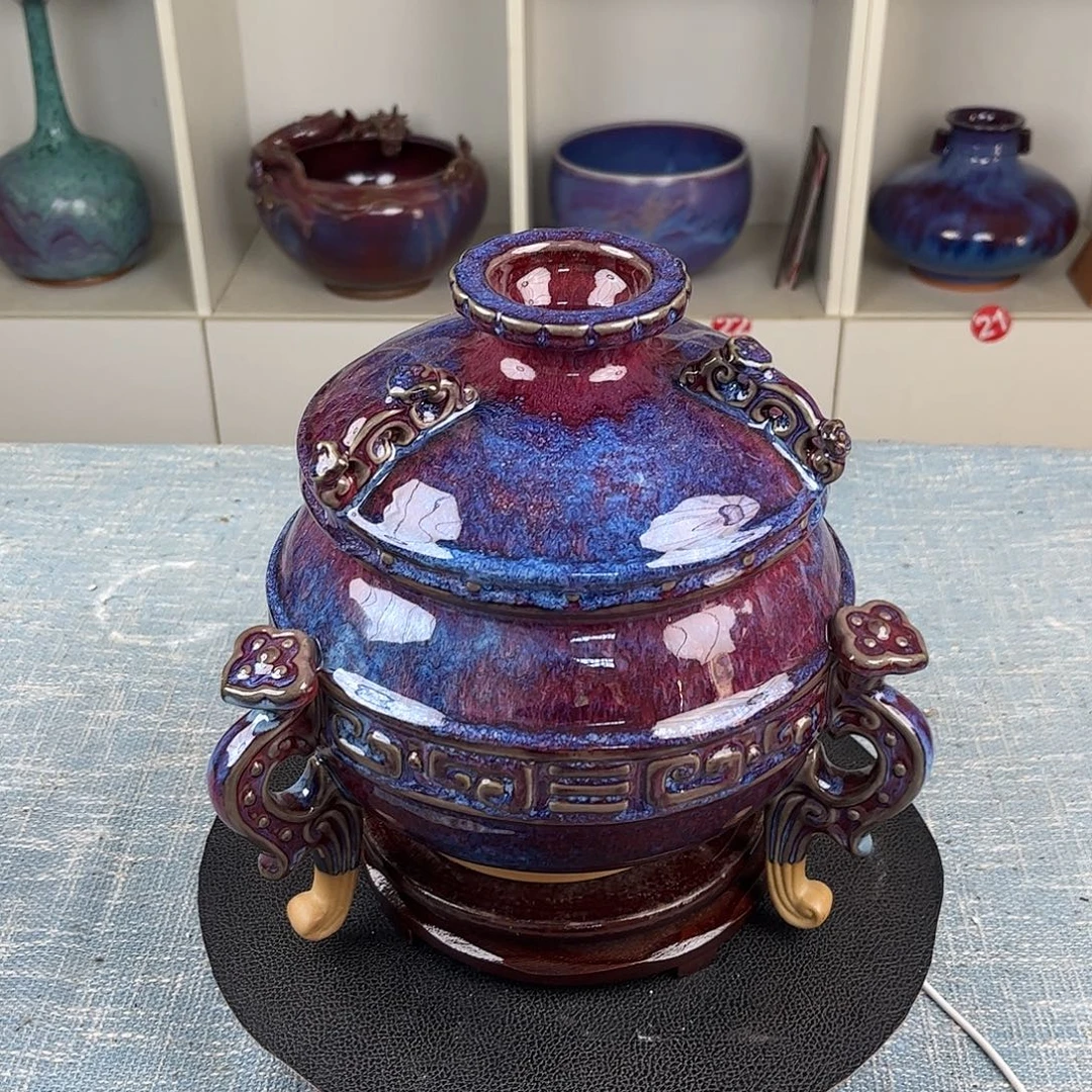 瓷片千秋如意鼎大师作品