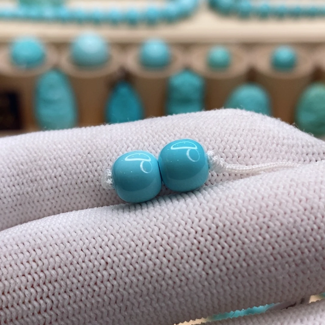 未镶嵌绿松石珠宝奇石7.5mm