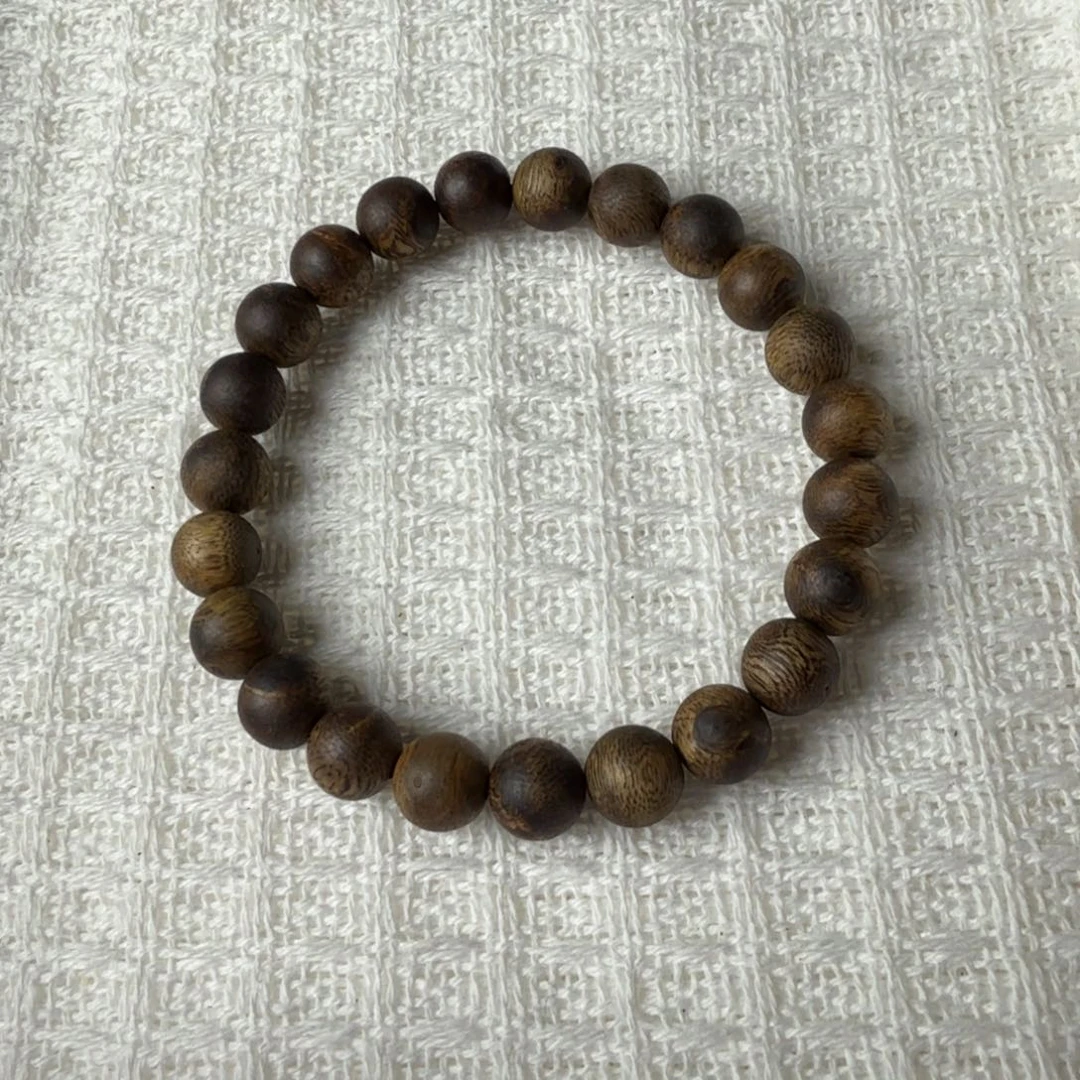 沉香手串奇楠沉香圆珠单圈8mm4克多样性发一