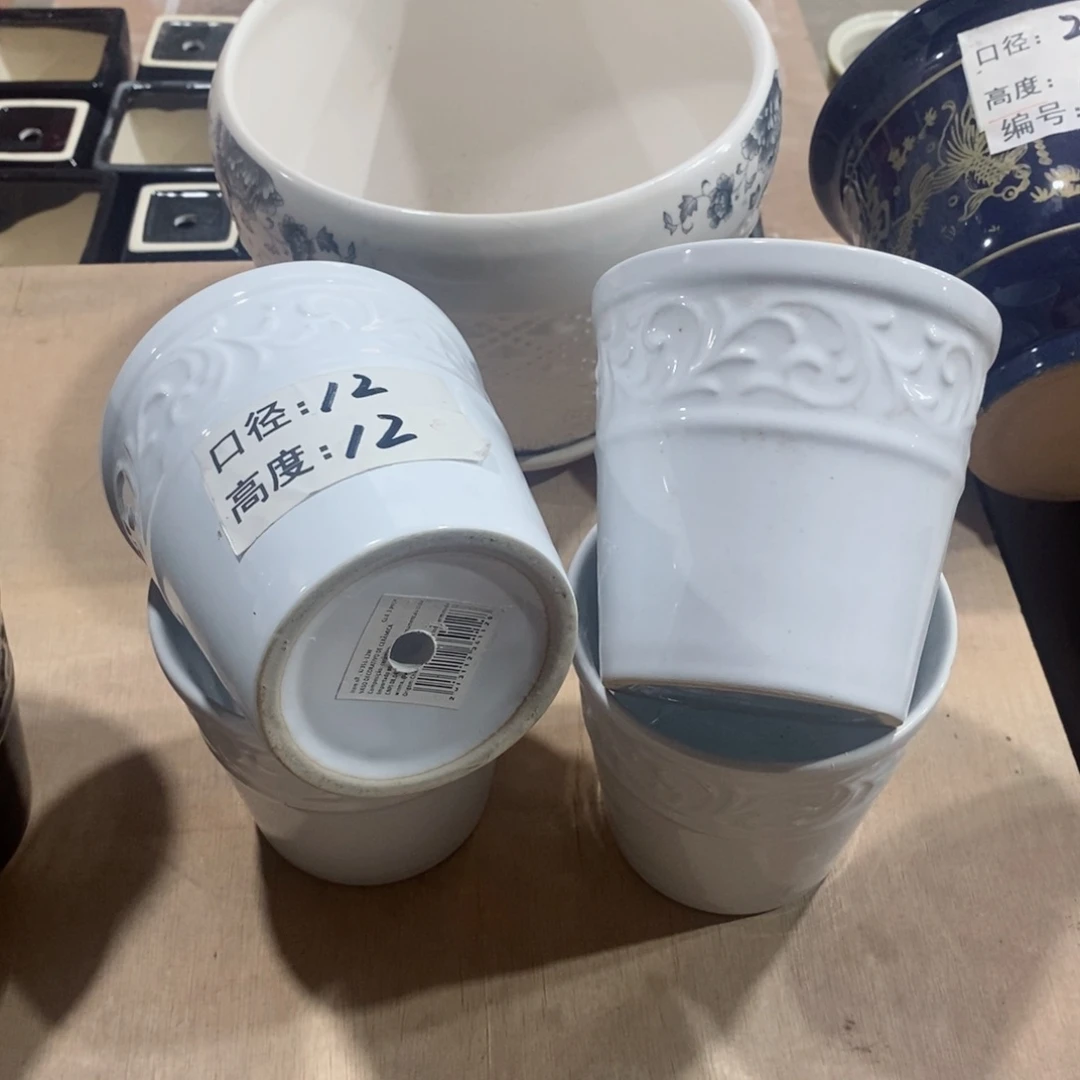 【闪购商品】微瑕花盆-006-4个白