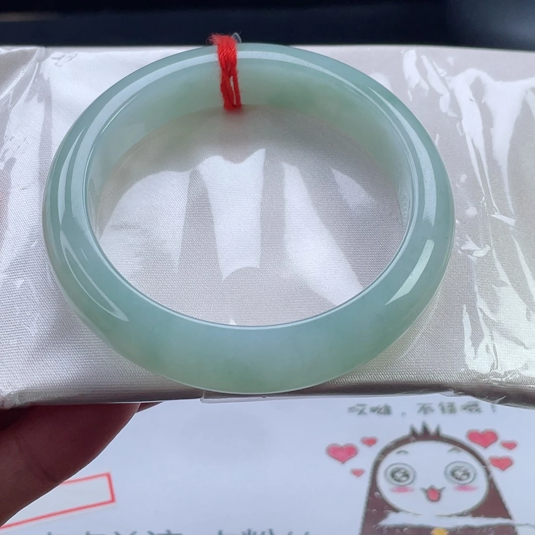 翡翠未镶嵌手镯正圈56