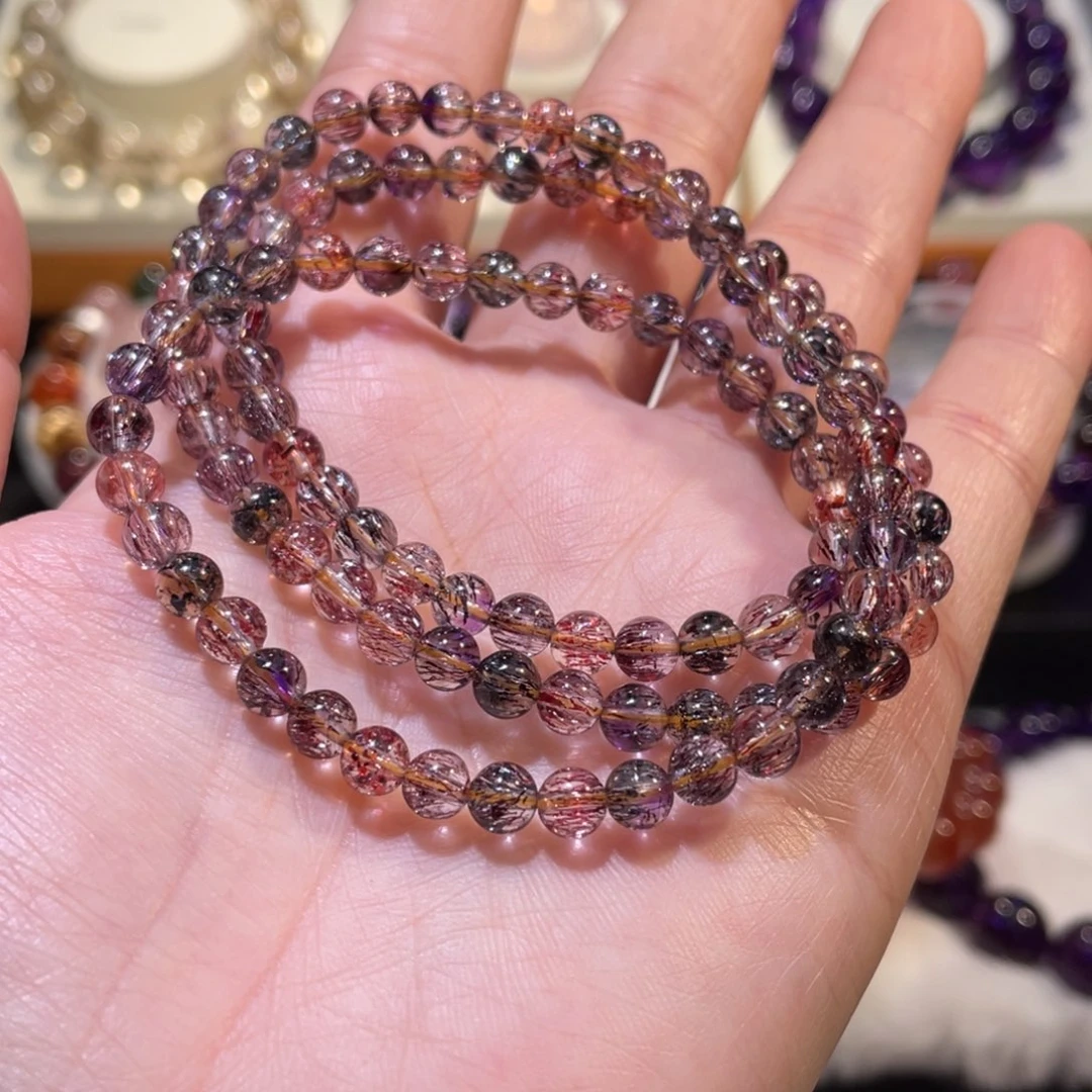 水晶未镶嵌手链多圈超七手链