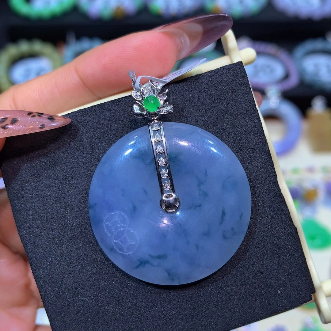 翡翠18K金镶嵌手链