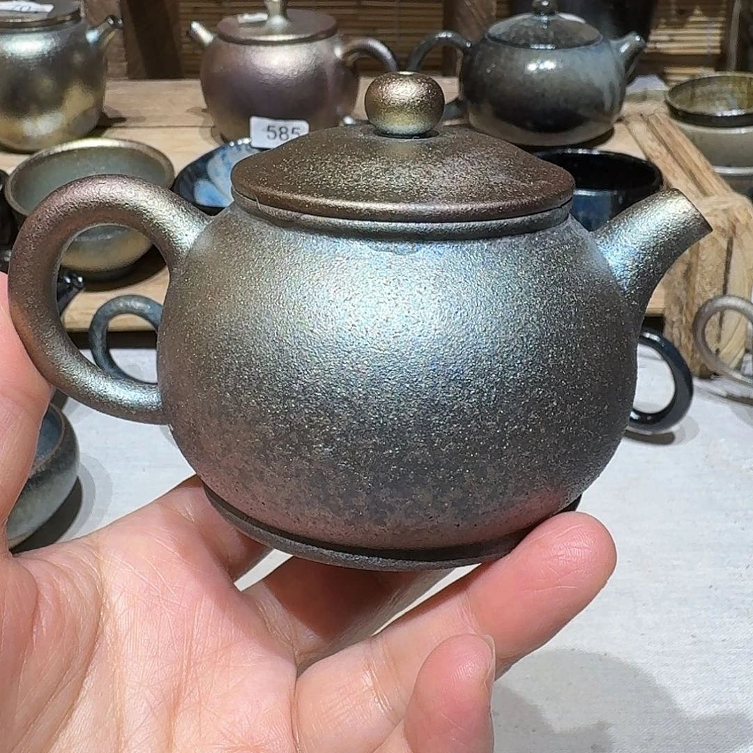 壶建水紫陶紫泥柴烧壶