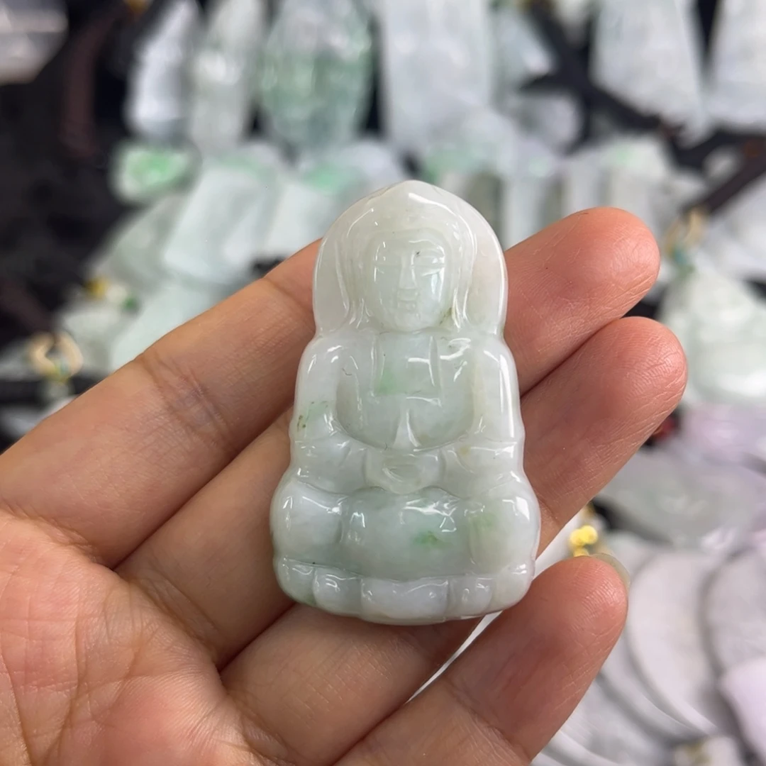 翡翠未镶嵌吊坠(不含链)小瑕疵