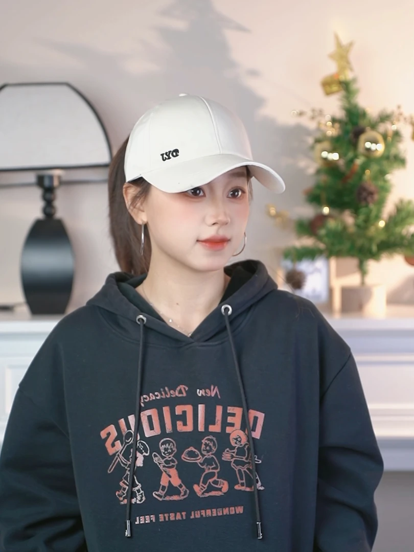 （自制款）大头围定制扎马尾棒球空顶帽户外运动透气遮阳