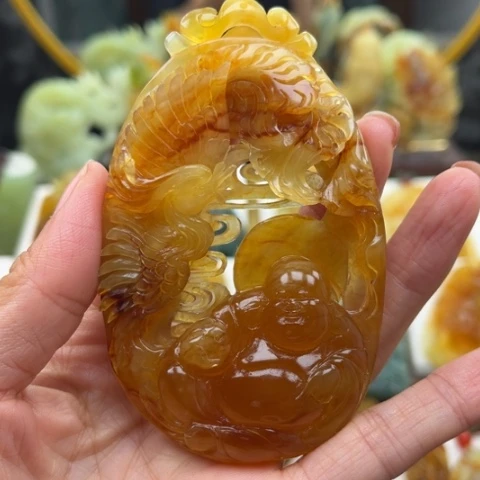 岫玉未镶嵌挂件挂件
