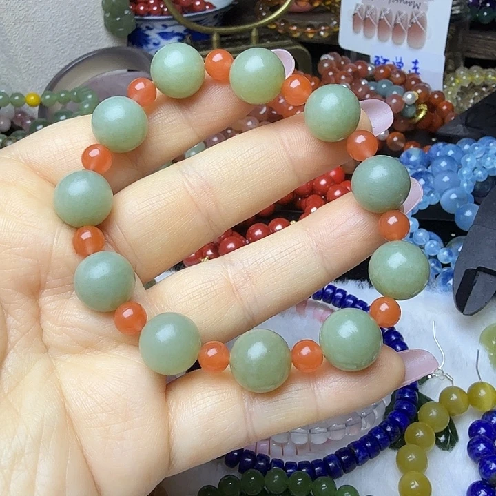 和田玉（青玉）未镶嵌手链