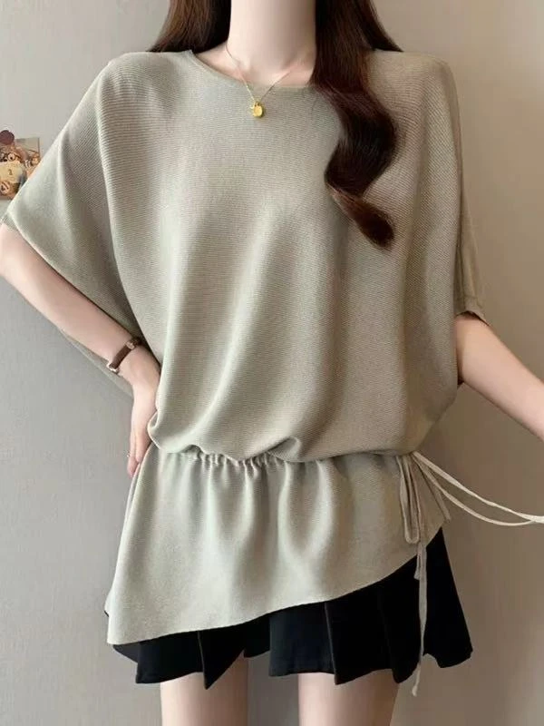 Miss huo针织短袖 卡其色A 3115