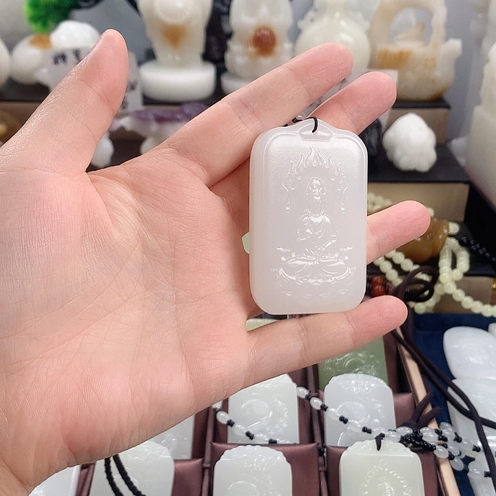 未镶嵌长石玉牌子方解石玉