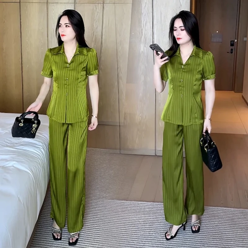 2025新款夏季新款时尚穿搭气质洋气收腰显瘦不挑人短袖套装203