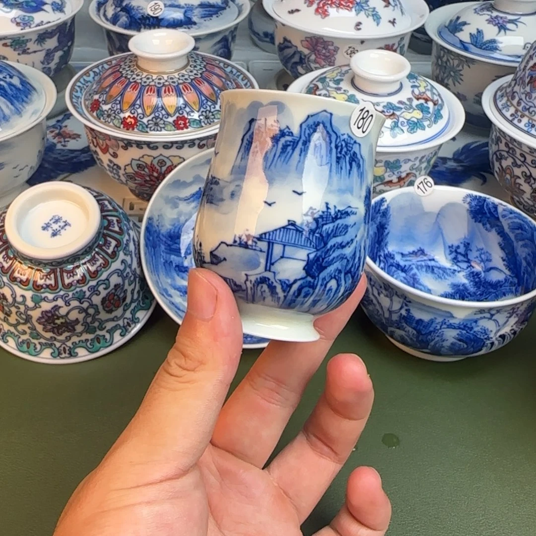 彥祖純手工手繪茶具180