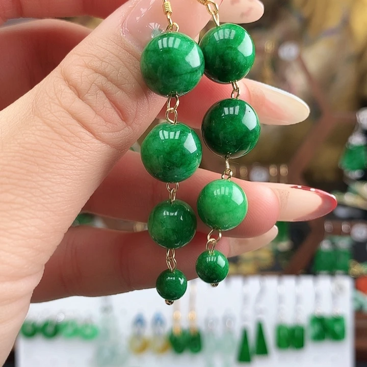 翡翠未镶嵌耳饰耳饰