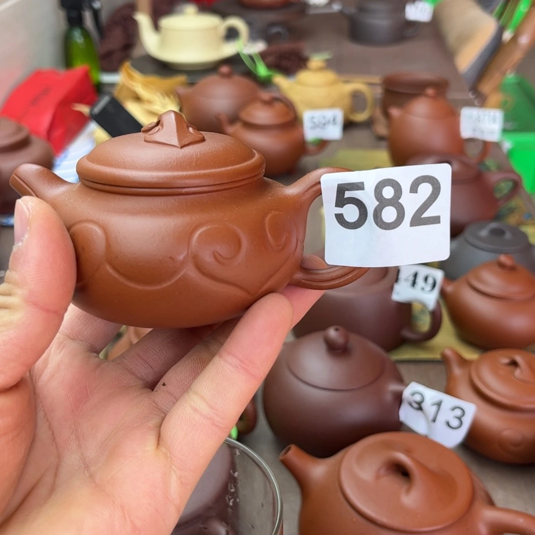 紫砂茶壶小红泥如意130左右瑕疵