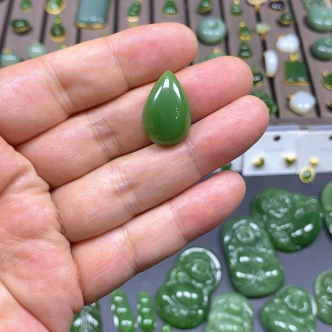 未镶嵌和田玉（碧玉）珠宝半成品