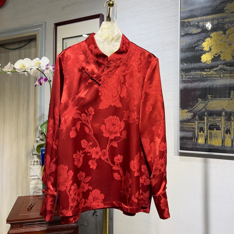 蓝大【​荷风​​送​​】新中式桑蚕丝上衣5498