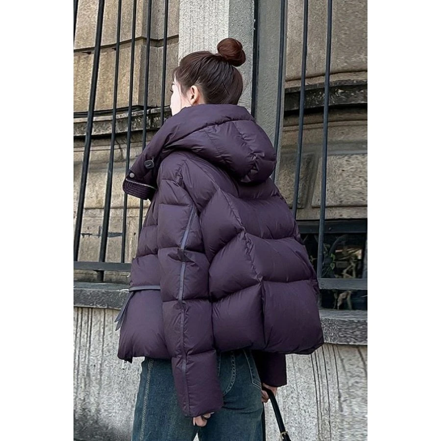 战狼世家【断码清仓】泡芙羽绒棉服女短款2025冬新款小个子连帽宽松