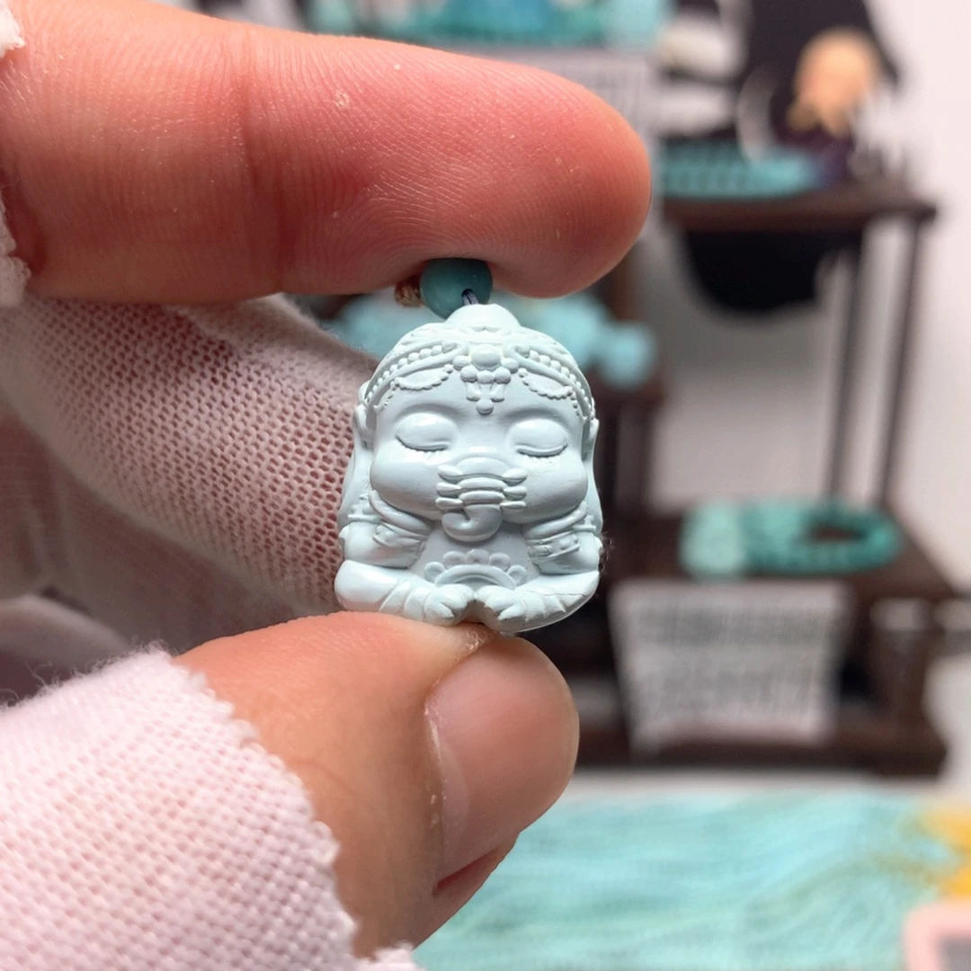 绿松石未镶嵌挂件