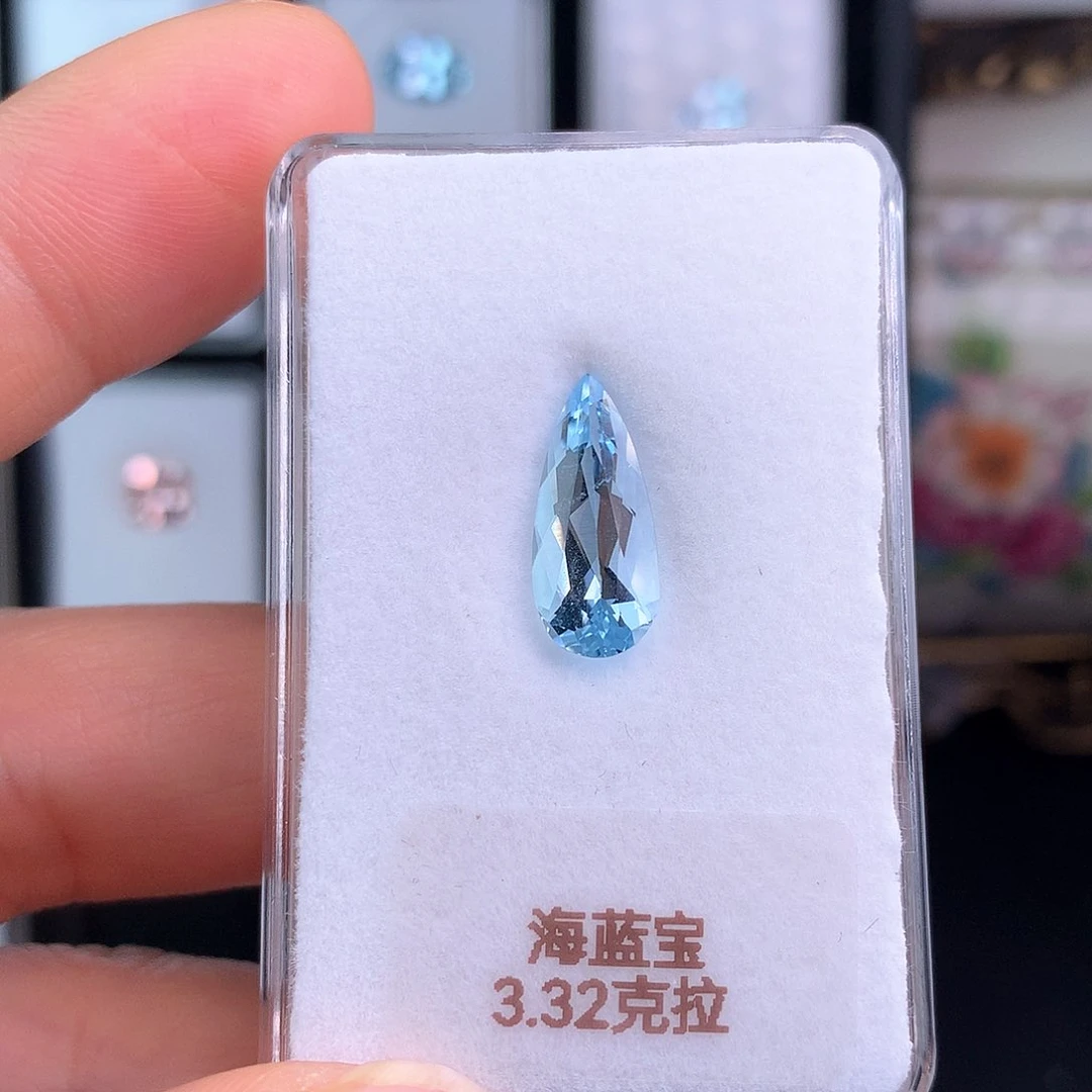 海蓝宝石裸石未镶嵌3.32克拉