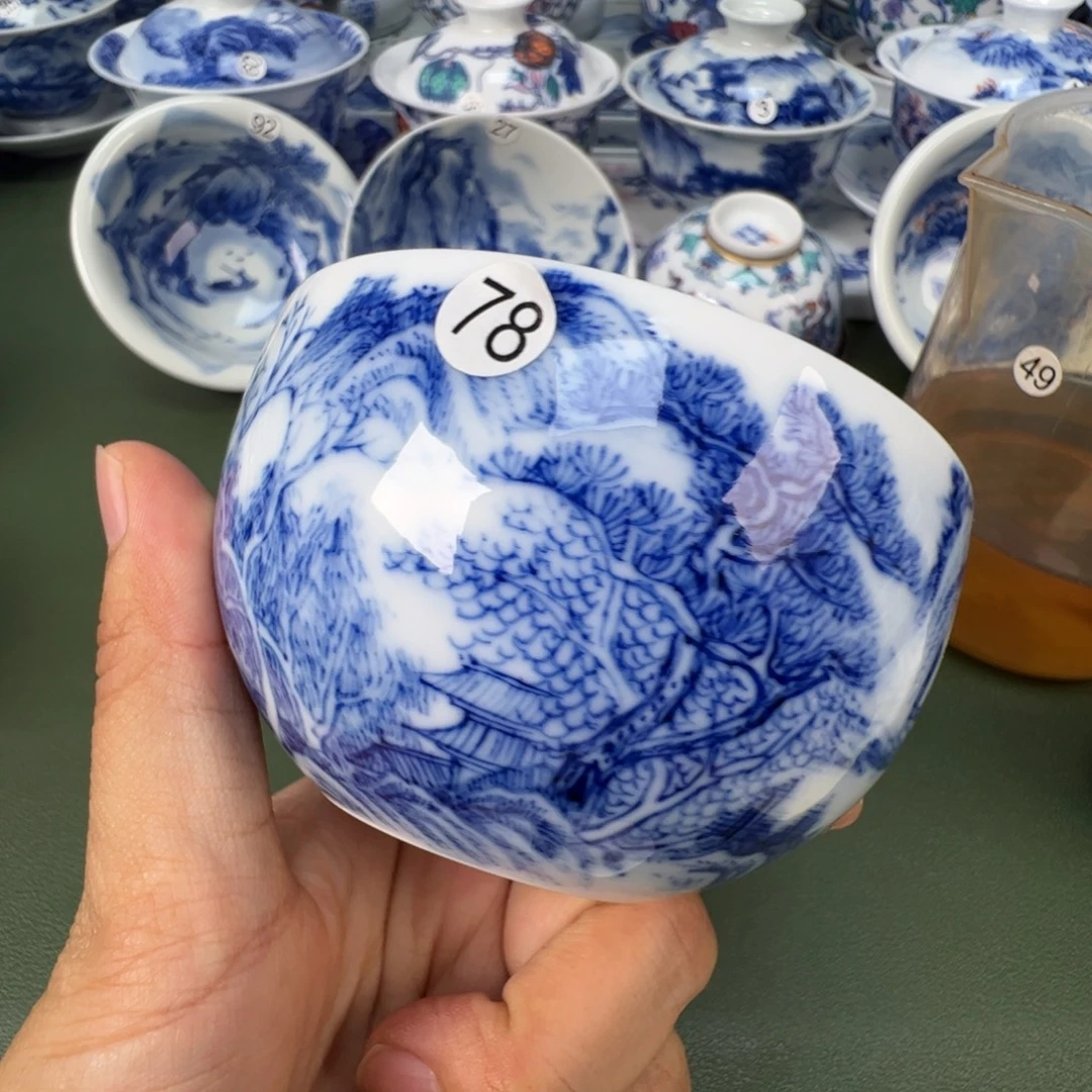 景德镇纯手工纯手绘茶具木木78