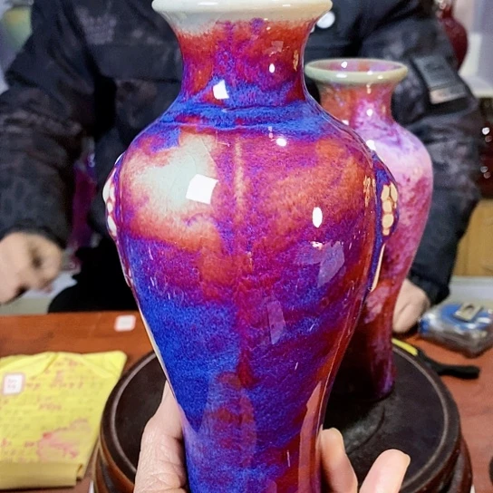 摆件尚峰钧窑作品瓶摆件