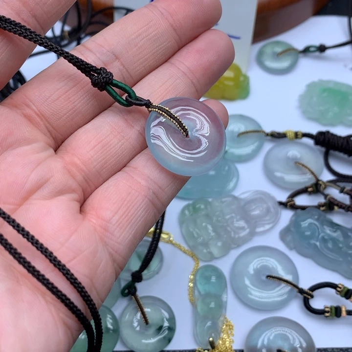 风***边一物一图，平安扣吊坠