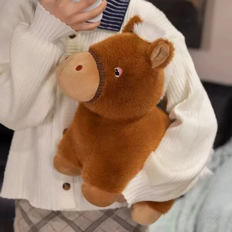 可爱仿真矮脚马公仔毛绒玩具棕色小马驹玩偶儿童陪伴安抚布偶娃娃