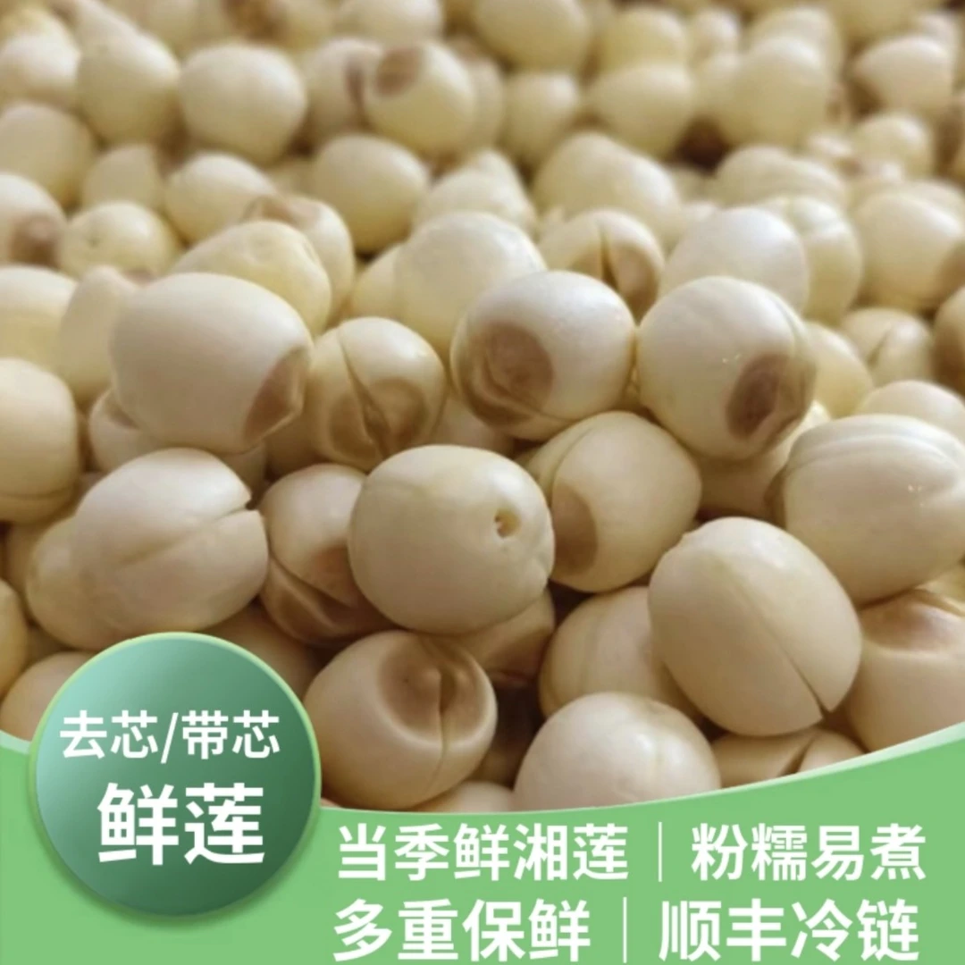 新鲜白莲现采现剥去皮通芯莲子米手工白莲去芯顺丰包邮 3斤不带壳