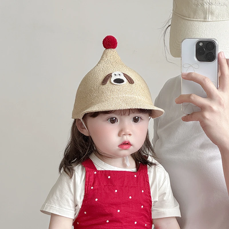 宝宝春夏款草帽可爱韩版豆丁婴幼儿透气可爱儿童宝宝夏季帽子