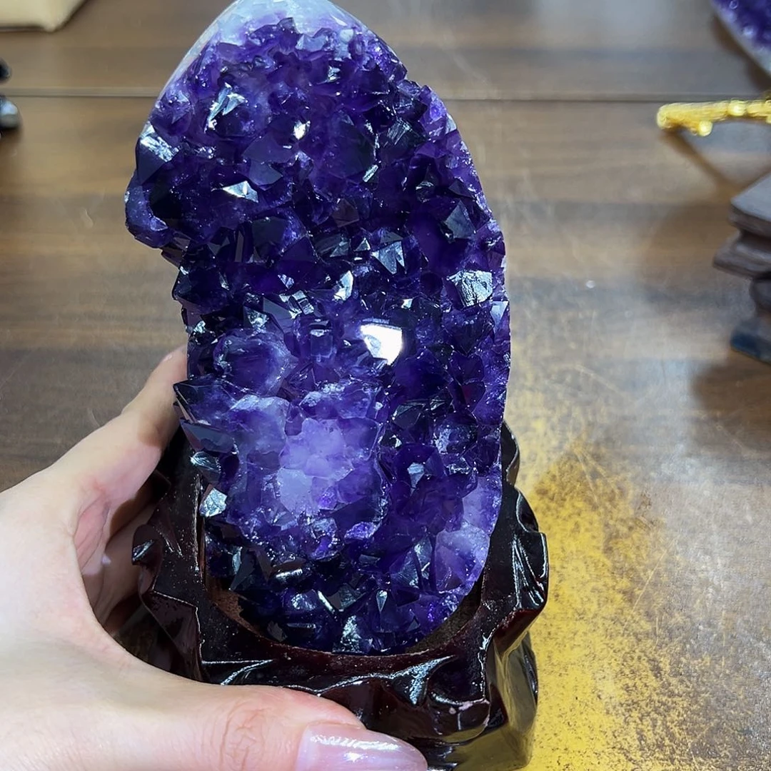 紫晶摆件未镶嵌天然