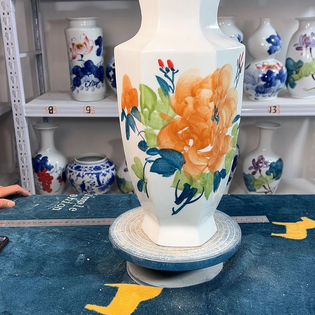 摆件景德镇陶瓷6黄牡