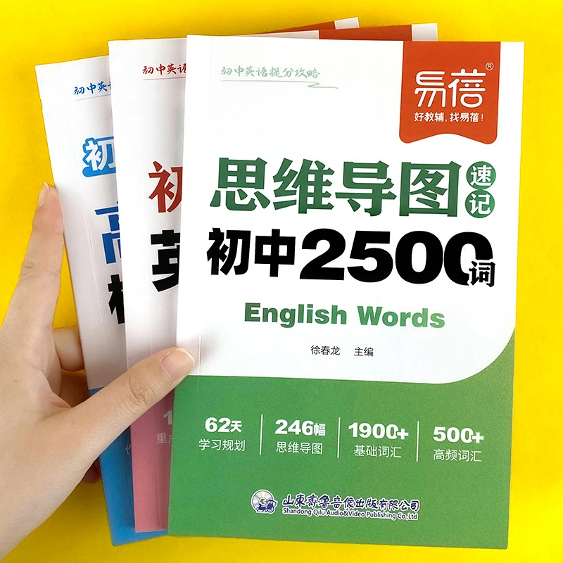 【易蓓】初中英语思维导图速记2500单词英语提分攻略中考重难点语
