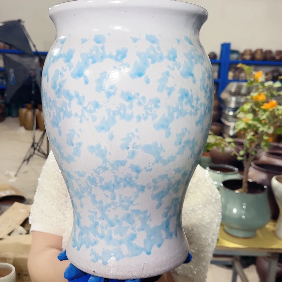 紫砂花盆高30口19