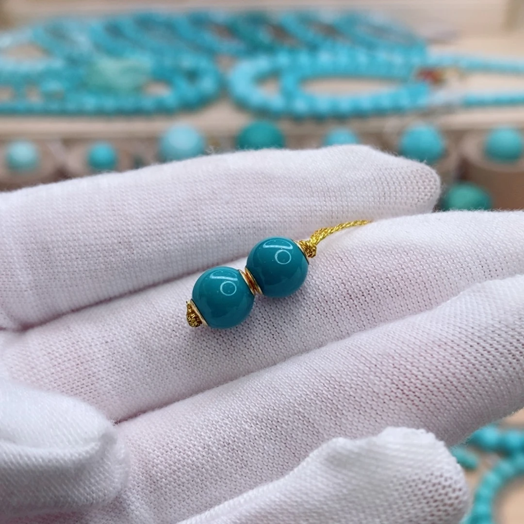 绿松石未镶嵌珠宝奇石7.6mm