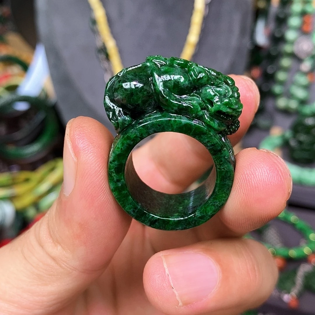 未镶嵌戒指翡翠岁**好漂亮美眉