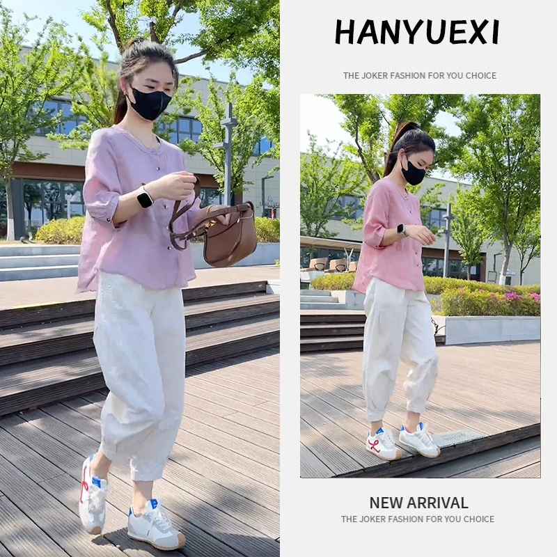 【现货】夏季一整套女装2025年新款减龄时尚显瘦短袖休闲裤两件套