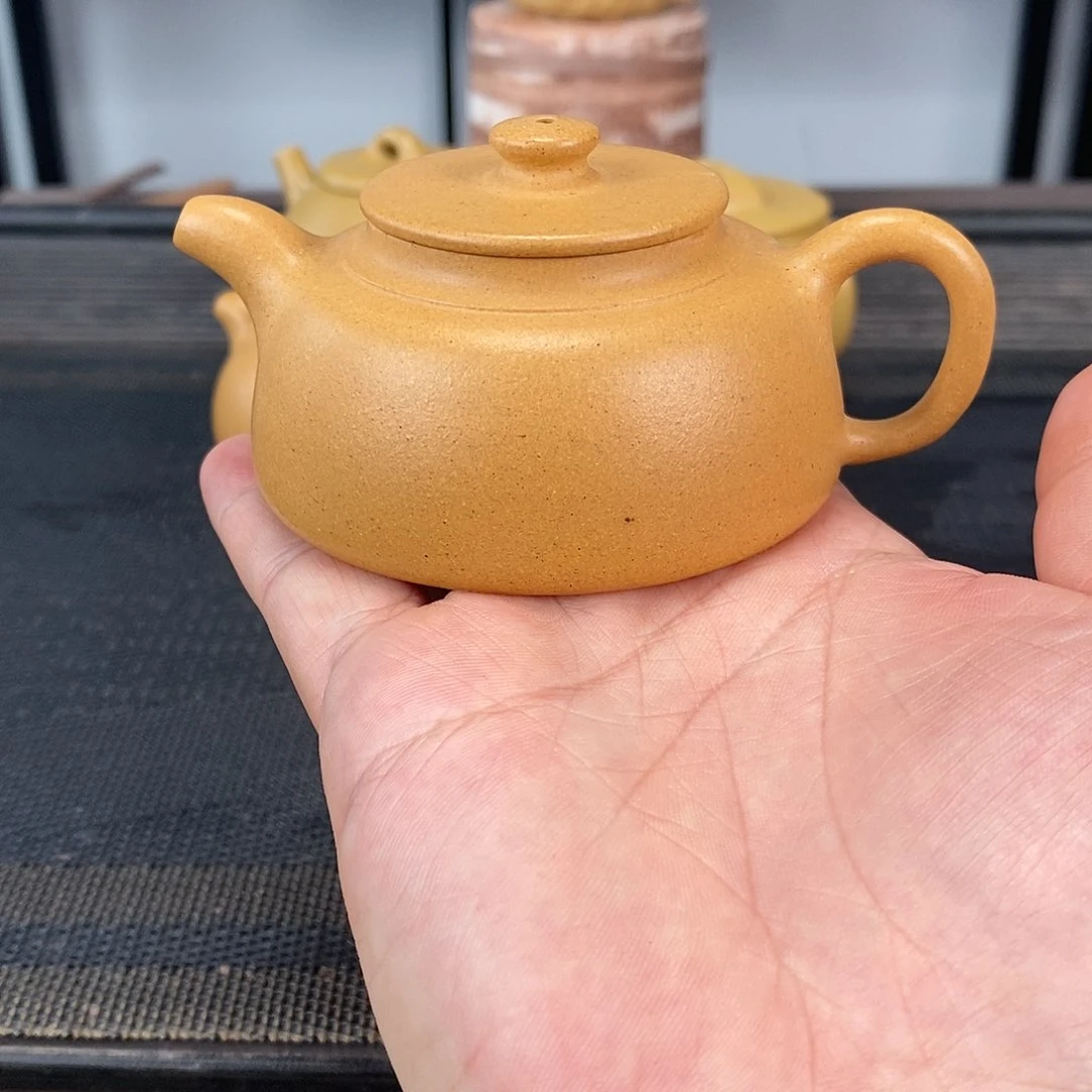茶壶紫砂黄金段鱼罩容量120毫升