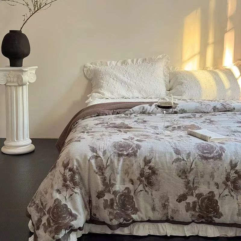 【拾光-红】单人150*200双层纱柔软亲肤薄被夏被被夏凉被