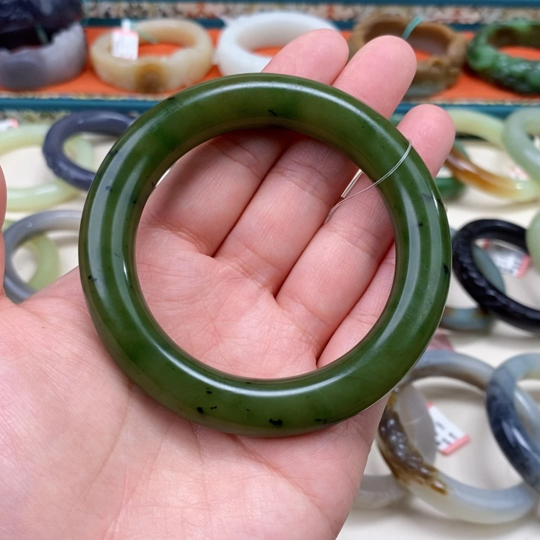 和田玉未镶嵌手镯57.2