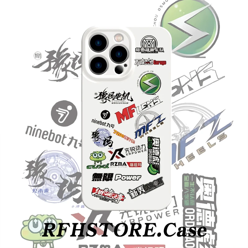 飞虎胜创意赛车标签适用iphone16菲林手机壳华为oppo小米15vivo套