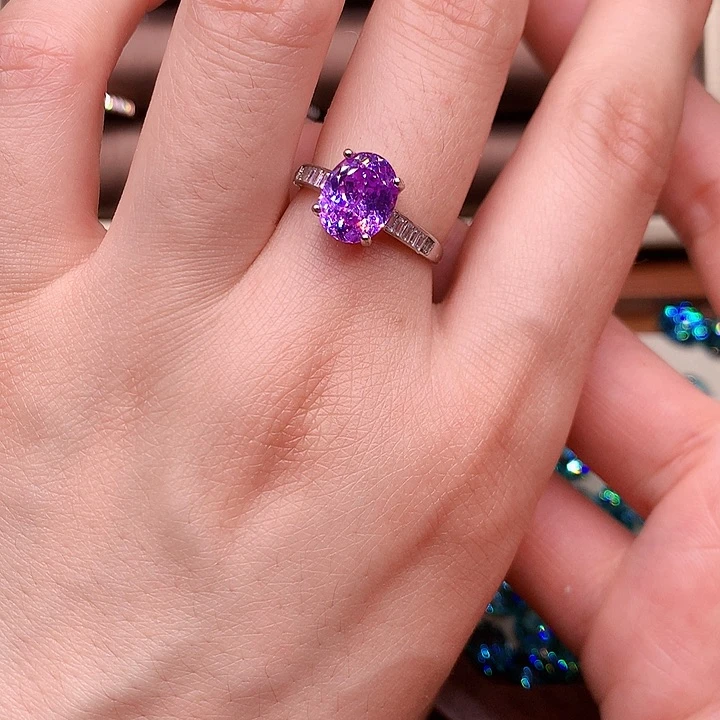 碧玺戒指银S925镶嵌