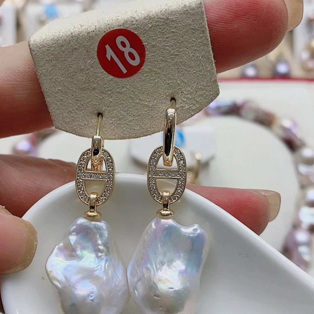 【闪购商品】淡水珍珠耳饰银S925镶嵌