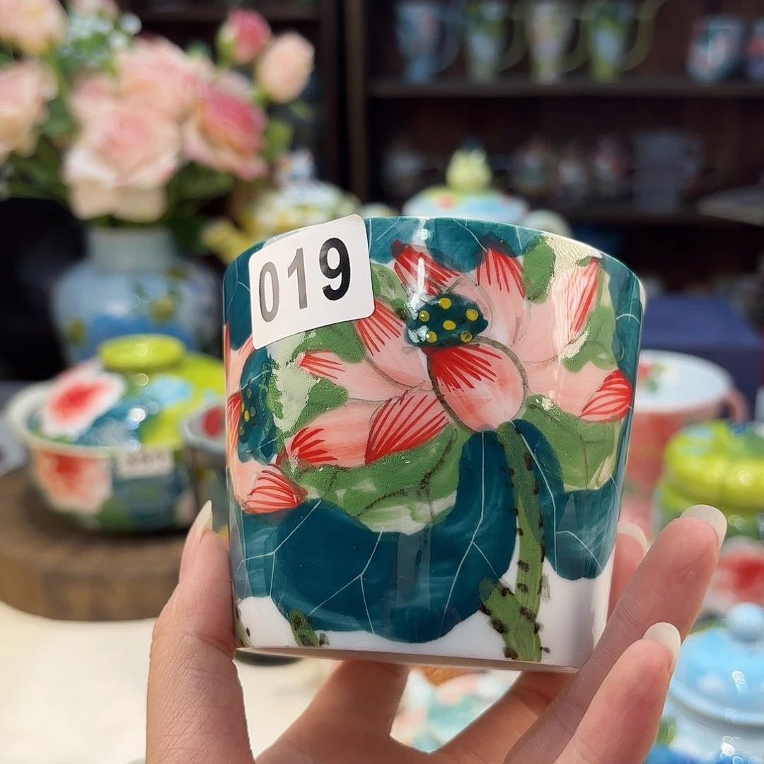 景德镇手绘高温釉下彩陶瓷茶具