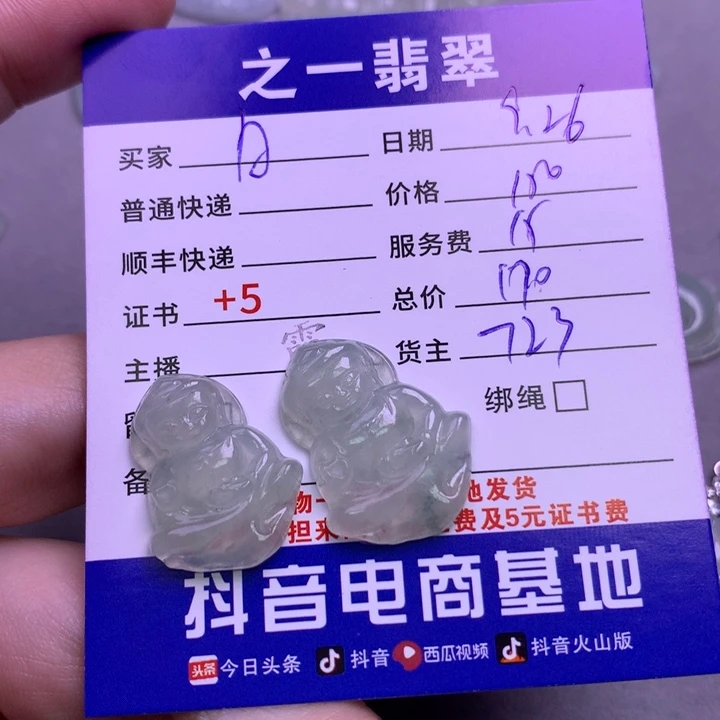 颈饰未镶嵌翡翠A***天