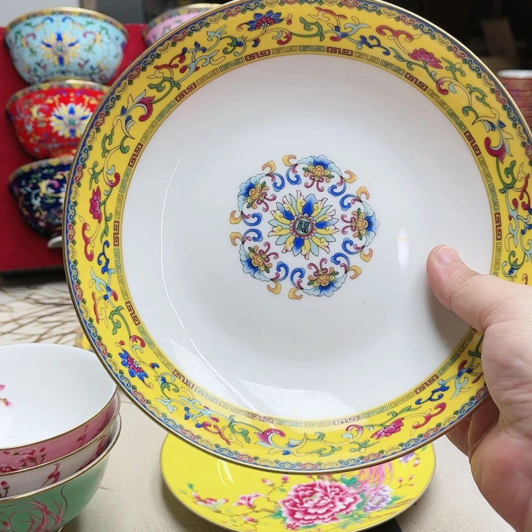 【闪购商品】珐琅福****圆8英寸2深黄。。。。