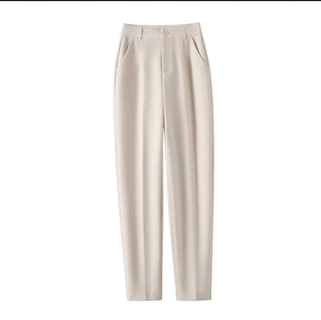 B87女春秋薄款小个子垂坠感休闲哈伦裤