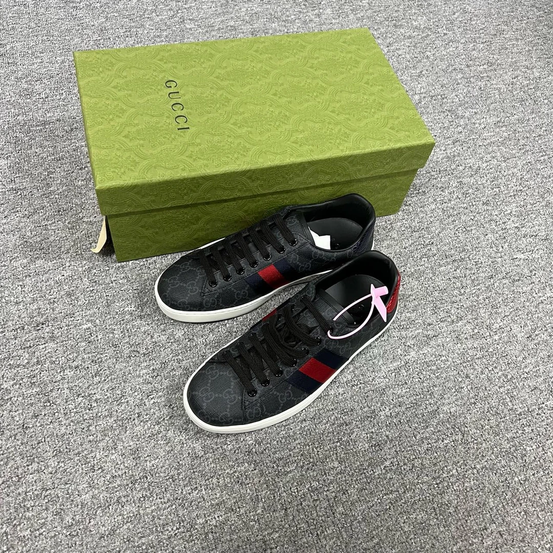 全新未使用 GUCCI/古驰 gucci黑色休闲板鞋5.5码