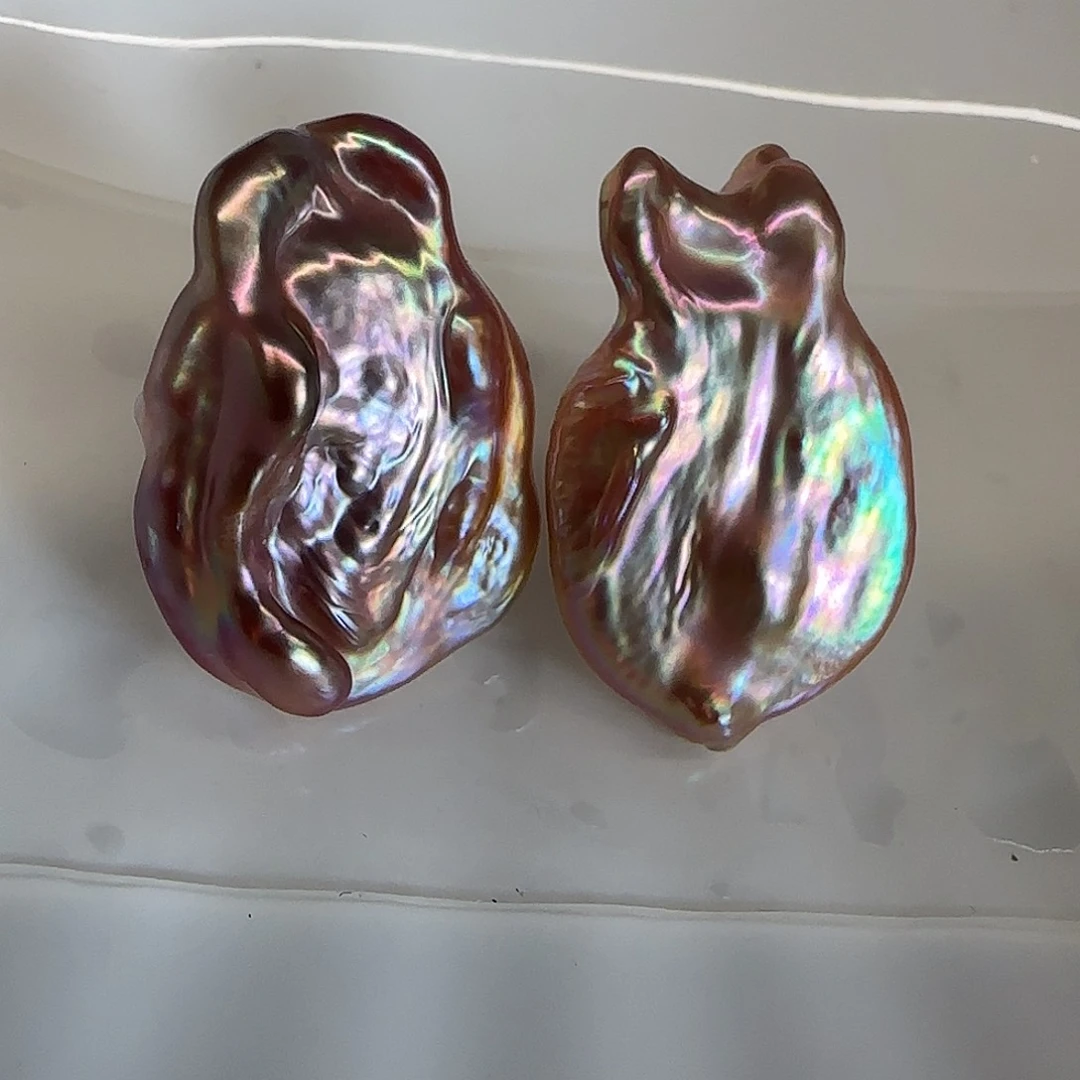 淡水珍珠耳饰银S925镶嵌田****