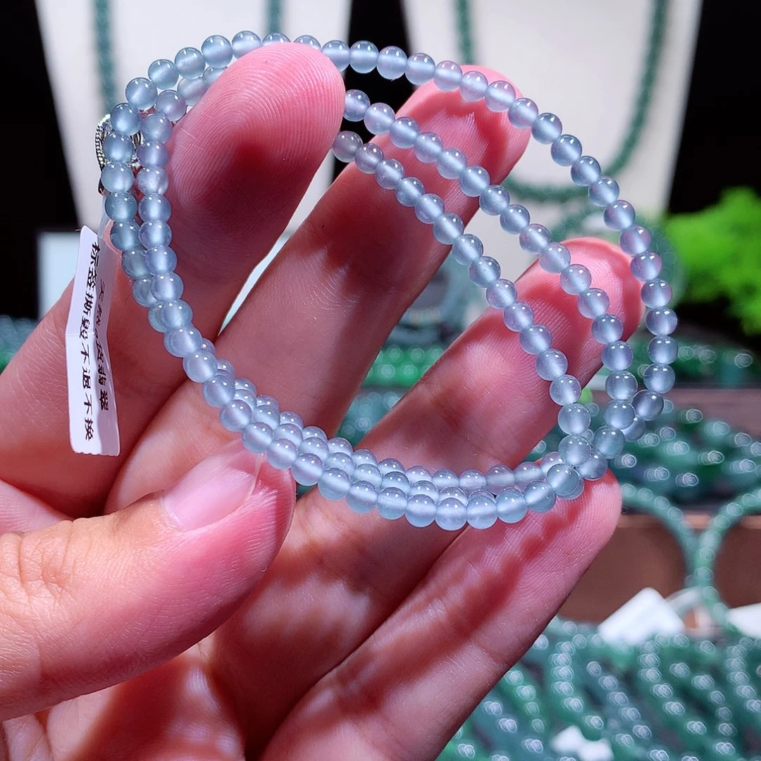 翡翠未镶嵌手链天然a货翡翠项链3.5